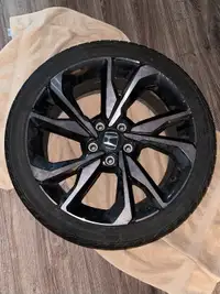 Two 235/40R18 summer tires on rims