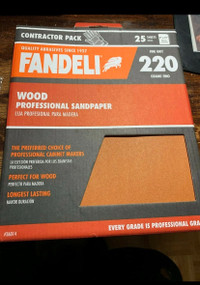 Fandeli 9" x 11" Wood Sandpaper 220 Grit #36014, 