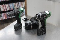 Hitachi 12v Drill, Impact, 2 Batteries and Charger