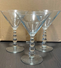 3 Martini Glasses