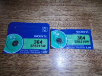 2 new Sony watch batteries - 364 SR621SW