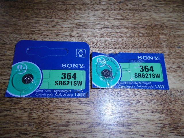 2 new Sony watch batteries - 364 SR621SW in Jewellery & Watches in City of Halifax