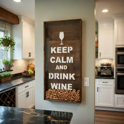 Wow ! Boîte en bois à bouchons de vin , View more
