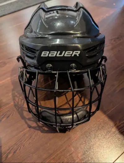 Bauer Hockey Helmet in Black with Bauer Cage Size Small, View more