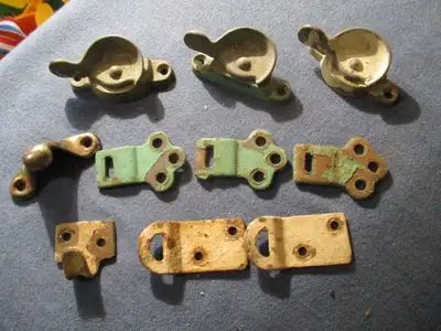 LOT OF ASSORTED WINDOW SASH LOCKS & HARDWARE-VINTAGE-1920/30'S, View more
