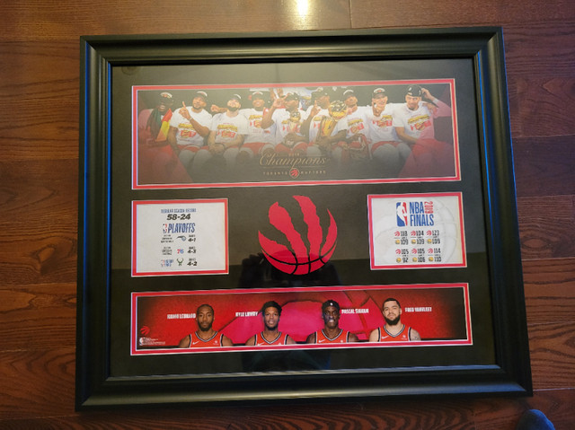 Collage - Toronto Raptors Framed 23" x 27" 2019 NBA Finals in Basketball in City of Toronto