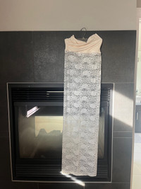 Cream maternity dress for mat pics 