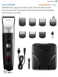 Hair Clippers Trimmer Cordless Kit