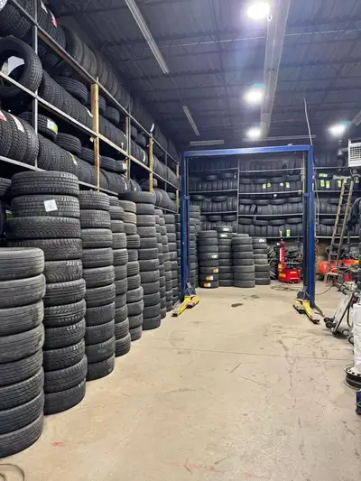 Nous vendons des pneus neufs et usagés, venez nous voir! Garage de pneus – Service rapide et prix ho...