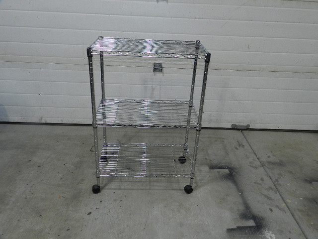 Mesh Wire Rolling Storage /Utility Cart, 3-Tier 33”H x 13”D x 23 in Other in Strathcona County