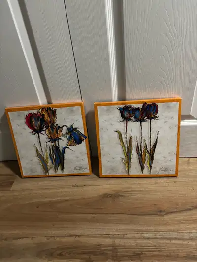  decorative flower canvases , View more