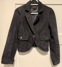 Guess Jean Jacket Black Stretch Small