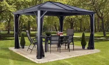 BRAND NEW IN BOX SOJAG VENTURA 10’ x 14’ GALVANIZED STEEL GAZEBO, View more