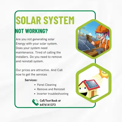 Solar System Installation for Farms, Businesses and homes. The following services are included 1. Re...