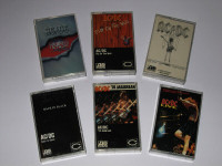 AC/DC - 6 cassettes audio originales