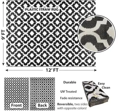 Factory Sealed BalajeesUSA Outdoor Patio Rugs Clearance 9'x12', View more