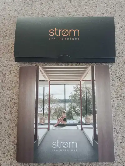 Indulge in relaxation with this Strom Spa Nordique gift card, perfect for a serene getaway. This car...
