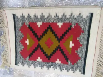 2 KILIM mini rug 15"X22 " Hand woven Tribal BOHO DECOR, View more