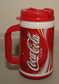 Vintage Rare Coca Cola Mug Large Plastic 32oz Travel Jug