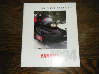 Yamaha Vmax Snowmobile Brochure 1994