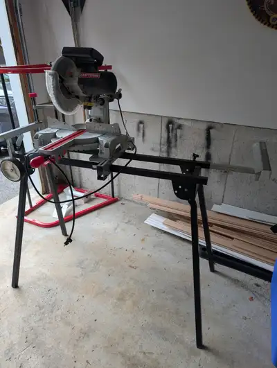 Mastercraft 10 “ sliding, compound mitre saw and stand, View more
