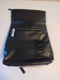Brand New DKNY Tilly, All Black Logo Medium Backpack/Handbag.