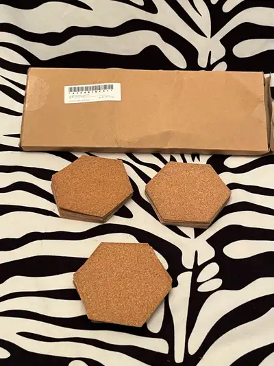 30 Pack Self Adhesive Hexagon Cork Board Tiles, View more