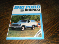 Ford 1981 Bronco Sales Brochure
