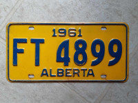 Vintage 1961 License Plate