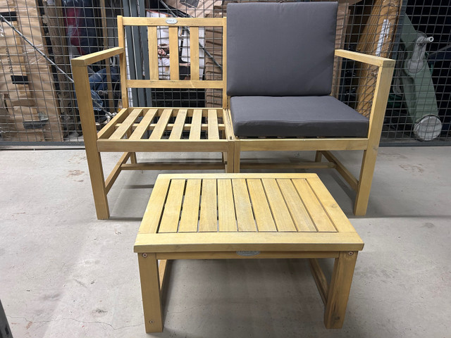 Ensemble de patio en bois (3 pièces) dans Mobilier pour terrasse et jardin  à Longueuil/Rive Sud - Image 4