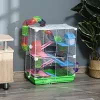 5 Tiers Hamster Cage Portable Animal Travel Carrier Habitat with