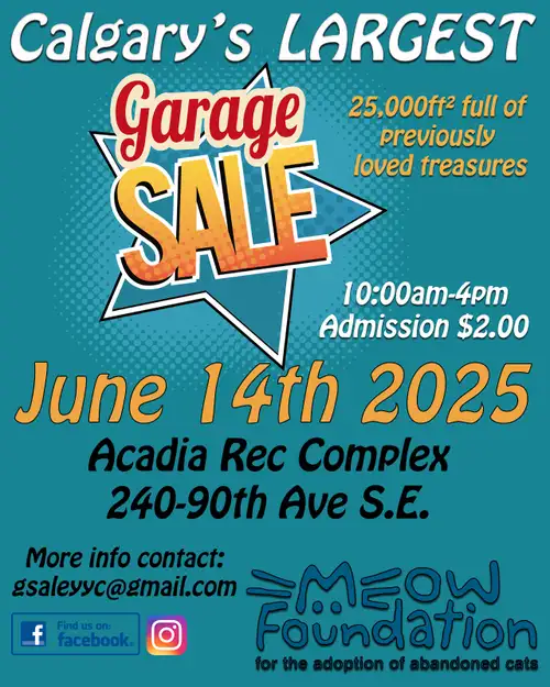 Calgary's LARGEST Garage Sale is set to take over the Acadia Rec Complex on June 14th, 2025, offerin...