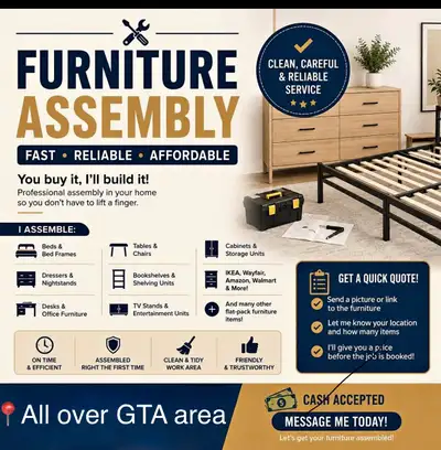 Furniture Assembly Service GTA, View more
