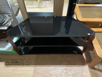 Glass tv stand