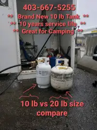 10 lb Propane tank bottle camping, hunting, ice fishing, heaters
