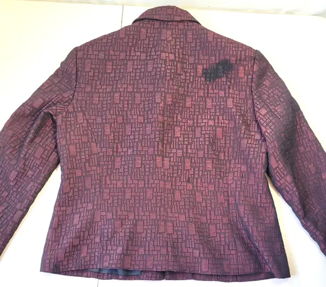 Conrad C Collection Textured Metallic Button Up Blazer Jacket in Women's - Tops & Outerwear in Markham / York Region - Image 7