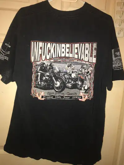 Motorcycle t-shirt 2003 Friday the 13th port Dover bike rally$55, View more