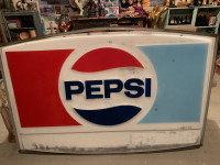 Giant 1980s Plastic Pepsi Sign