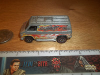 Vintage Hot Wheels super van chrome with flames