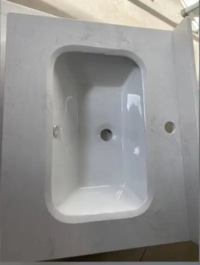Save Over 70% off Quartz Stone vanity top & undermount sink, View more