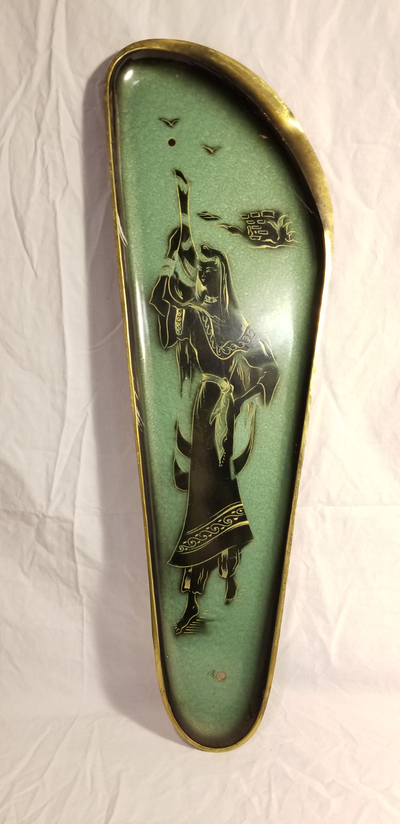 Biblical Rebecca metal mcm painted wall art Israeli AN Oppenheim, View more