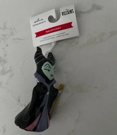 Disney Hallmark Christmas Decoupage Ornament Maleficent, View more