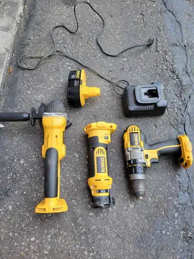 18V DeWalt power tools; -cordless hammerdrill------SOLD------ -angle grinder, -multi-tool, -18V Batt...