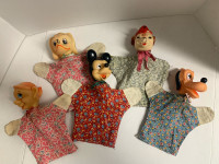 Vintage Hand Puppets - Disney - W.D.P *Lot of 5*