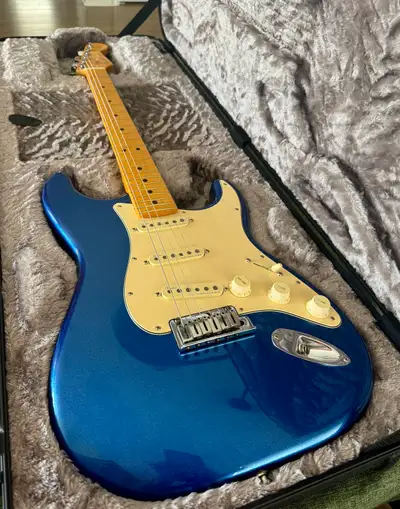 2024 As new Cobra Blue Strat. Top of the line Ultra series for fender and comes with all case candy...
