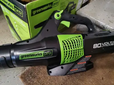 Greenworks Pro 80V Leaf Grass Blower with Battery included Works perfectly, No issues