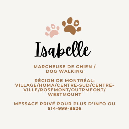 Dog walker / Marcheuse de chien dans Services de gardiennage  à Ville de Montréal