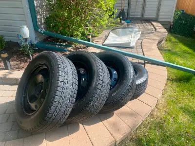 4- 235/65/R17 B.F. Goodrich KSI winter tires for sale. Two are at 7 mm and 2 are at 6 mm (they were...