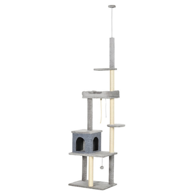 Cat Tree Floor to Ceiling Cat Tower Height Adjustable( 85-101 In in Accessories in Markham / York Region - Image 3