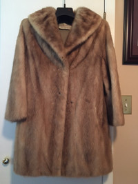 Mink fur jacket with matching hat